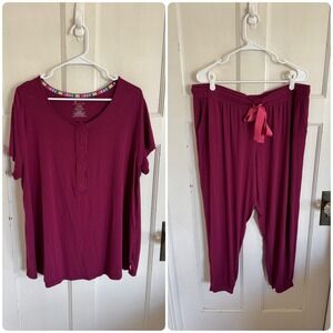 Magnetic Me women's fuchsia pajama set‎ size xxl (20/22)
